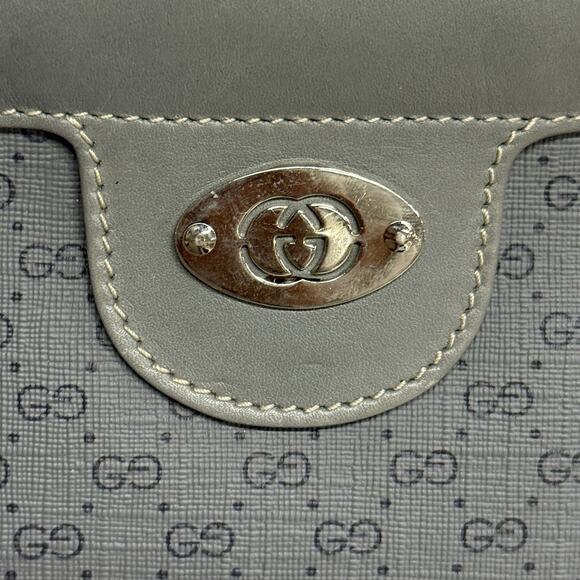 Vintage Gucci Ophidia Micro GG Monogram Gray Leather Crossbody Bag Purse Italy - Picture 2 of 14